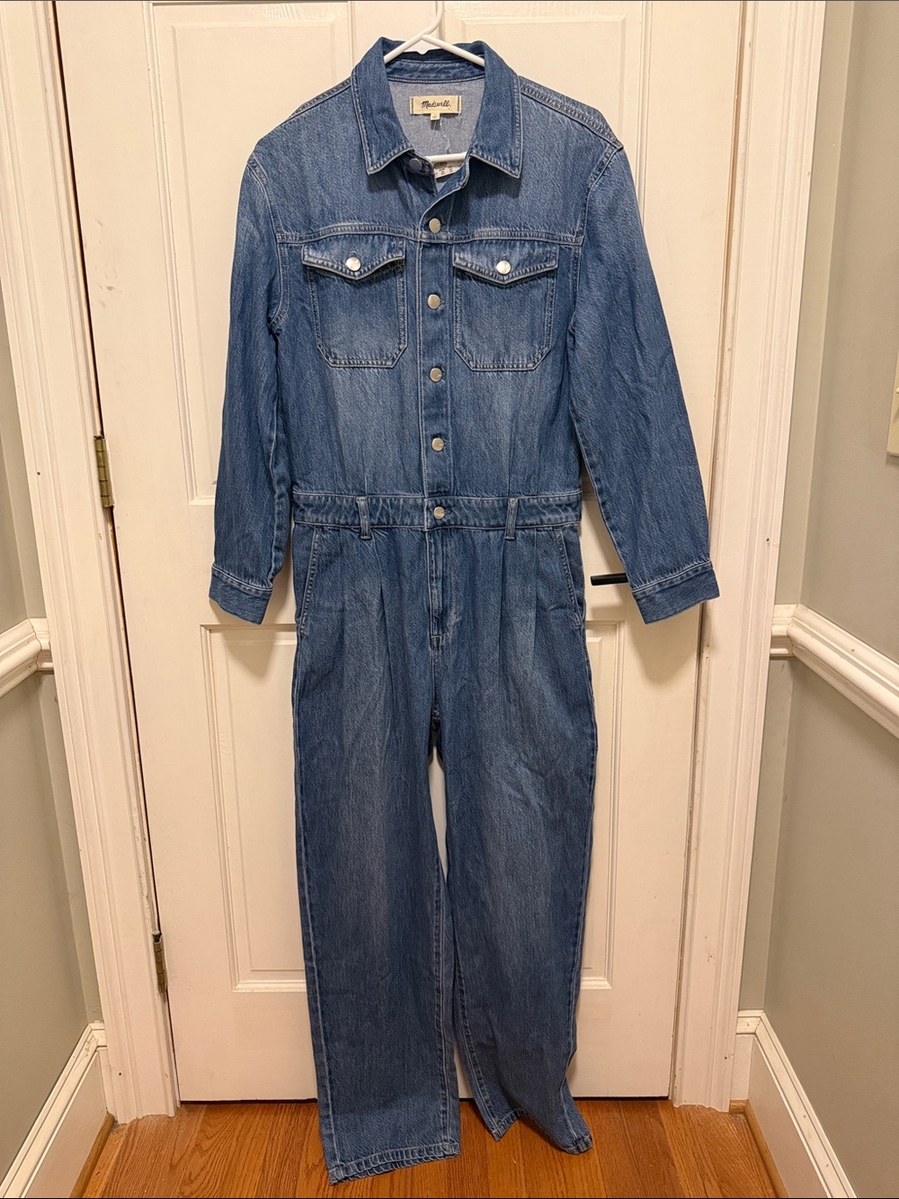NWT Madewell Relaxed Blue Denim Jumpsuit -Size 6